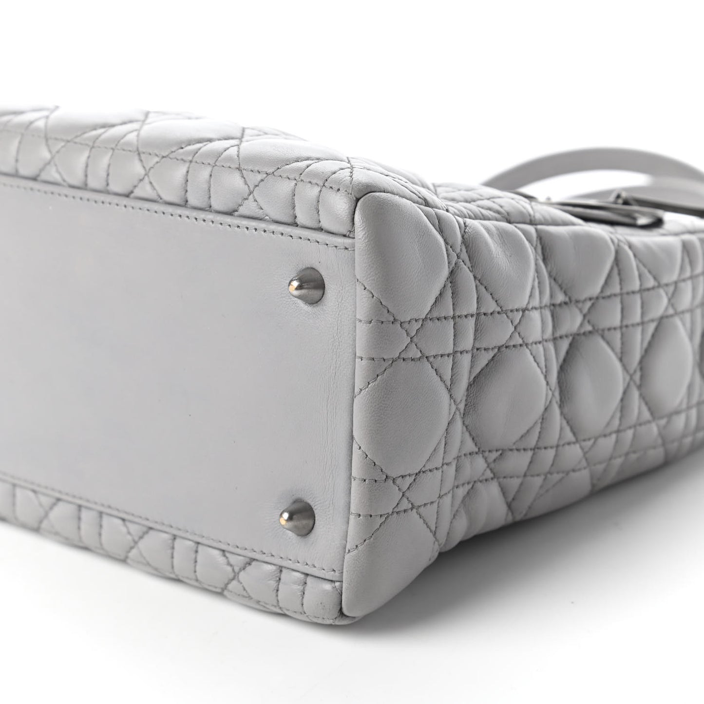 Lambskin Cannage Medium Lady Dior Grey