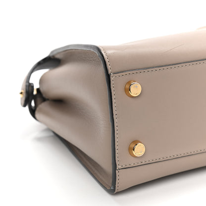 Fendi Vitello Tahiti Burro Medium Peekaboo Iconic Essentially Satchel Tortora Black 8 of 22