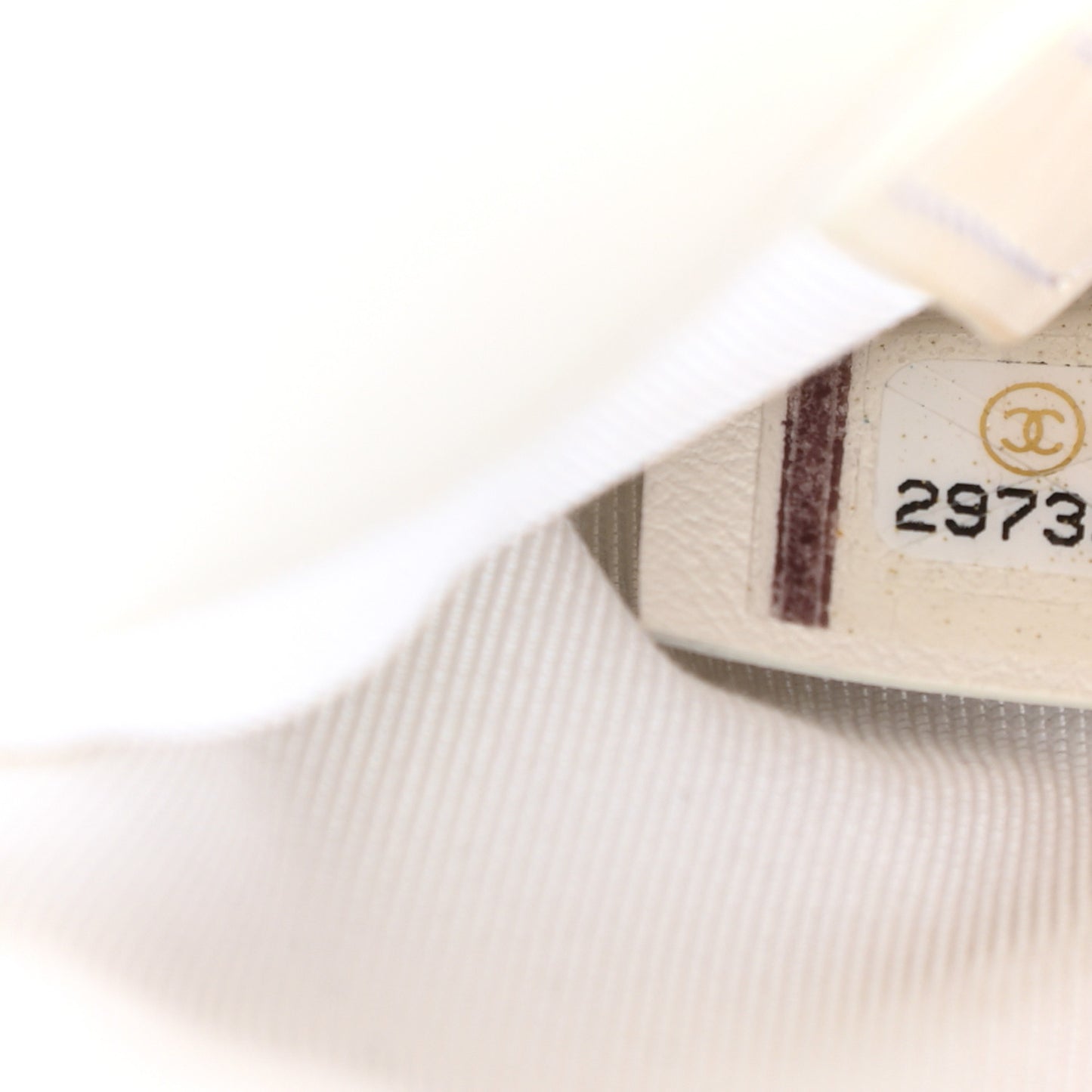 Calfskin Quilted Logo Flap Case White