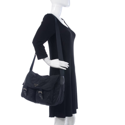 Prada Nylon Vela Messenger Bag Blue 2 of 8