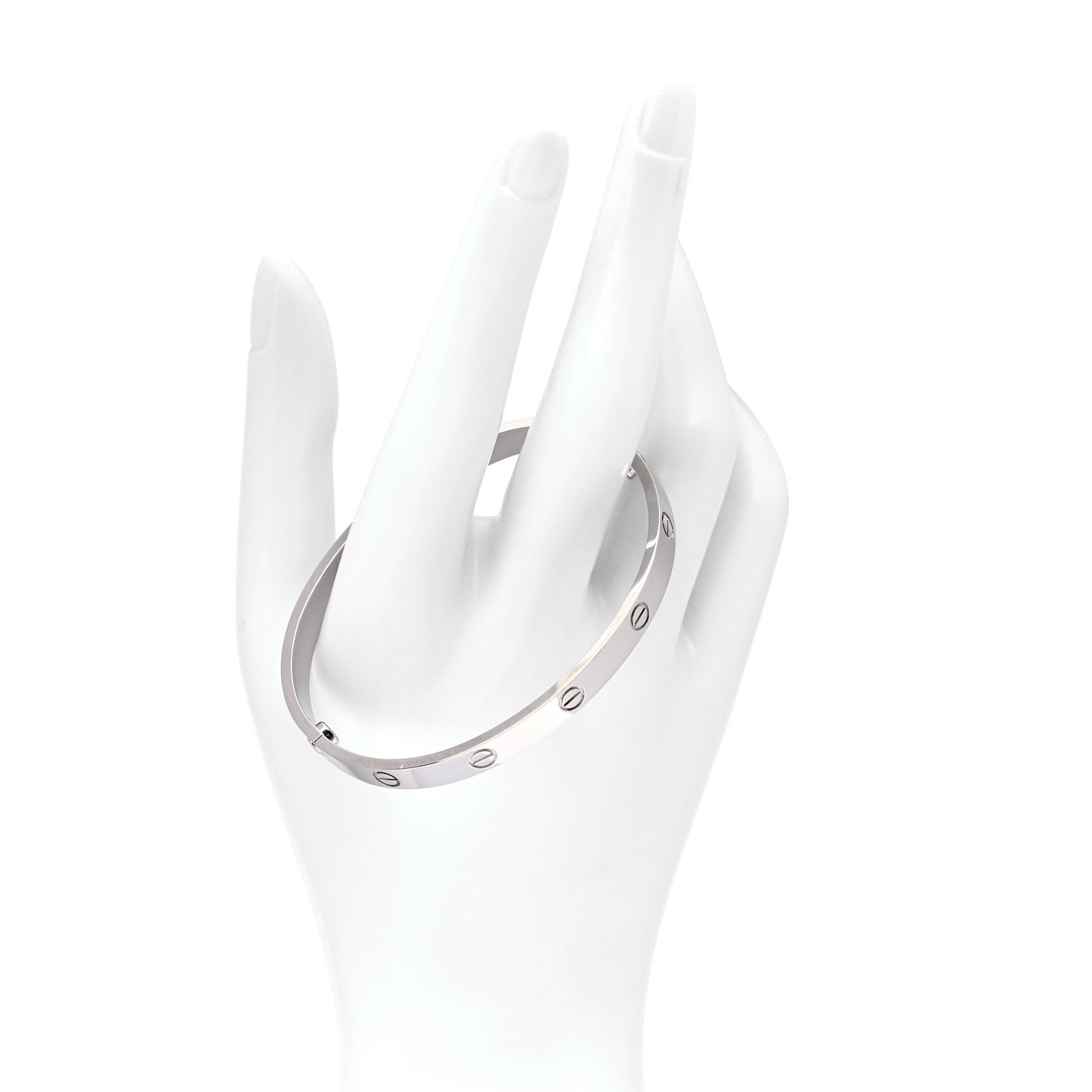 18K White Gold LOVE Bracelet 19