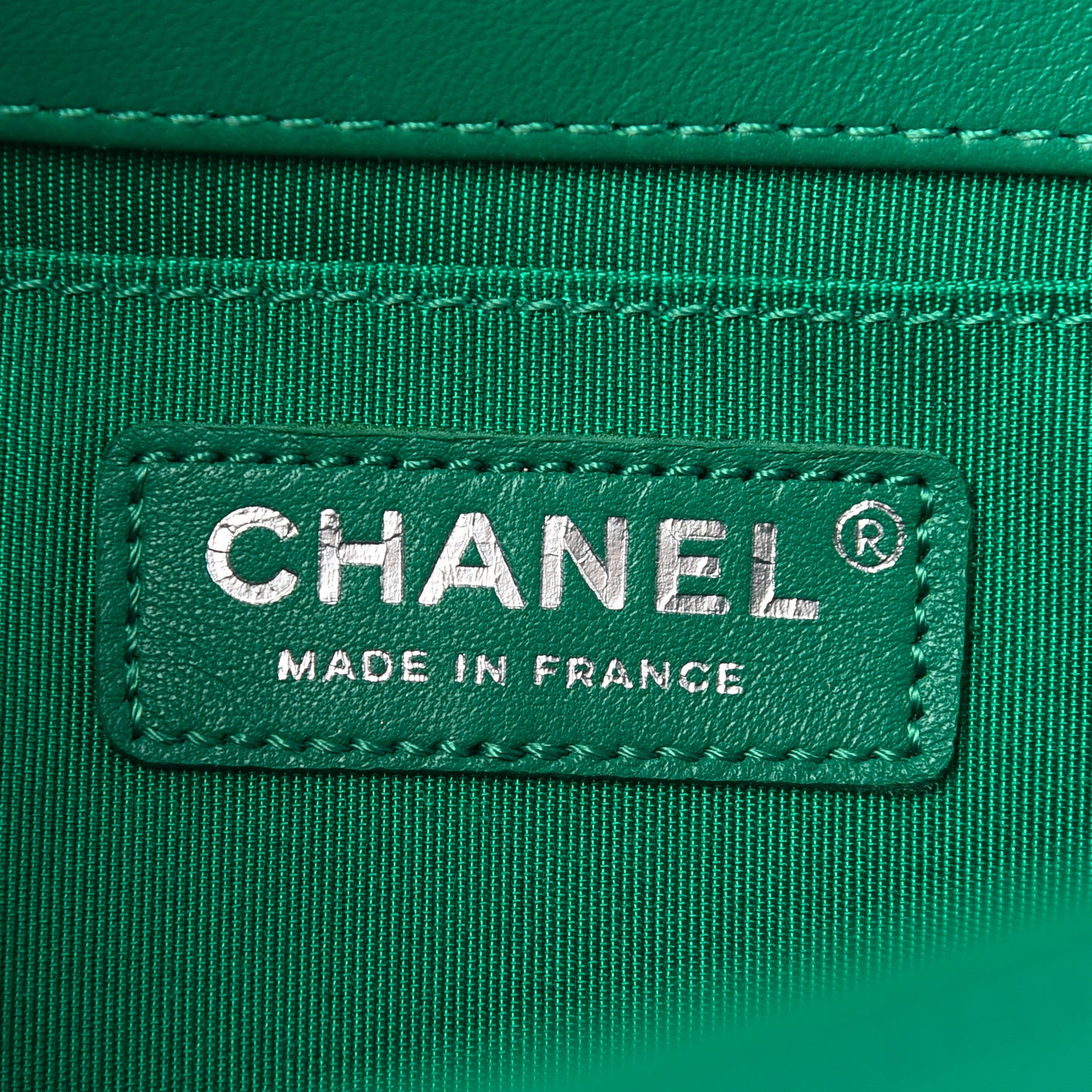 Calfskin Quilted Medium Boy Flap Green