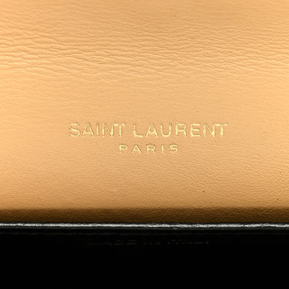 Saint Laurent Micro Raffia Monogram Uptown Chain Wallet Natural Hay Blush 6 of 8