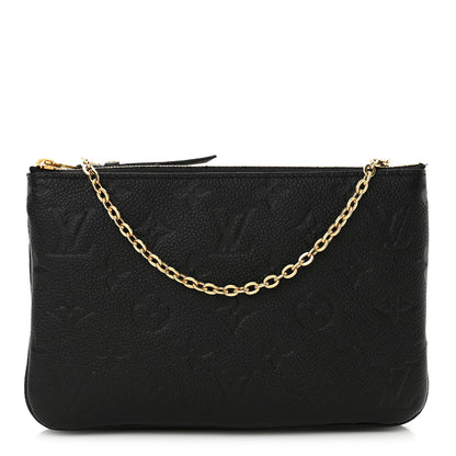 Louis Vuitton Empreinte Double Zip Pochette Black 1 of 14