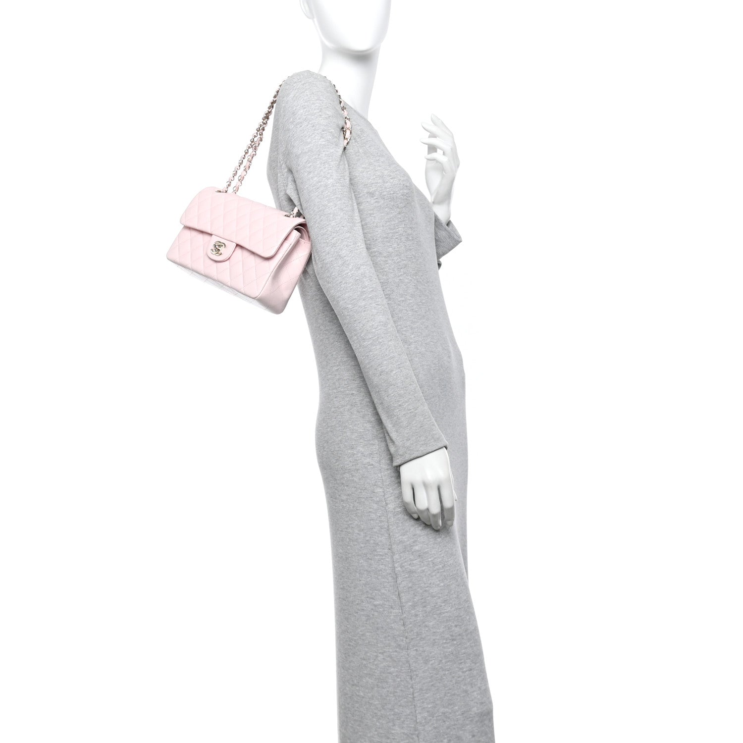 Chanel Caviar Quilted Small Double Flap Light Pink 2 of 13