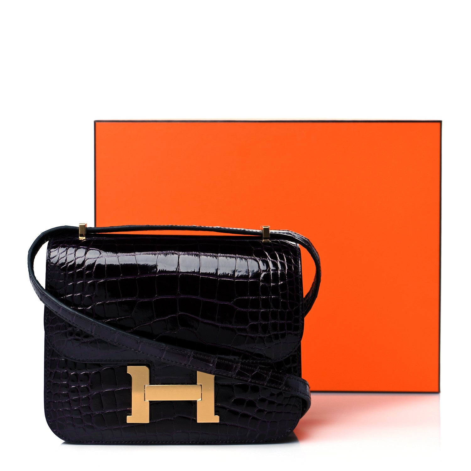 Hermes Shiny Constance 18 Aubergine 11 of 11
