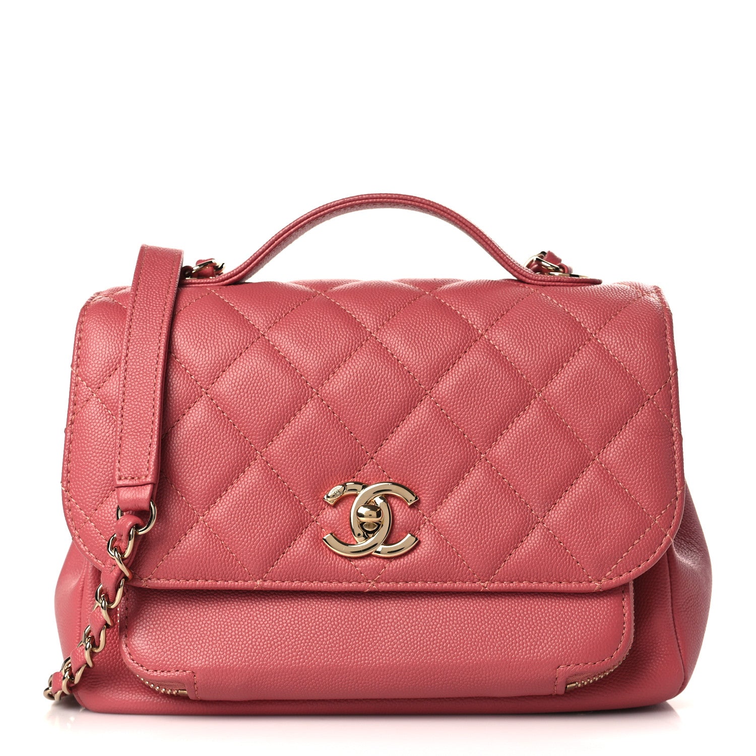 Chanel Caviar Quilted Medium Business Affinity Flap Pink 1 of 9