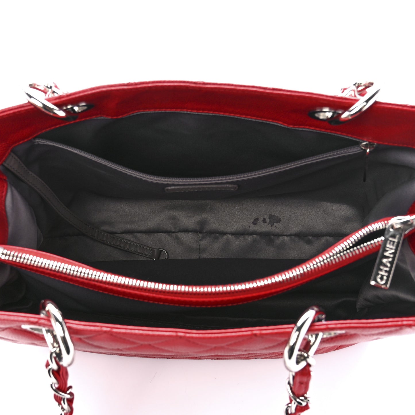 Caviar Quilted Grand Shopping Tote GST Red