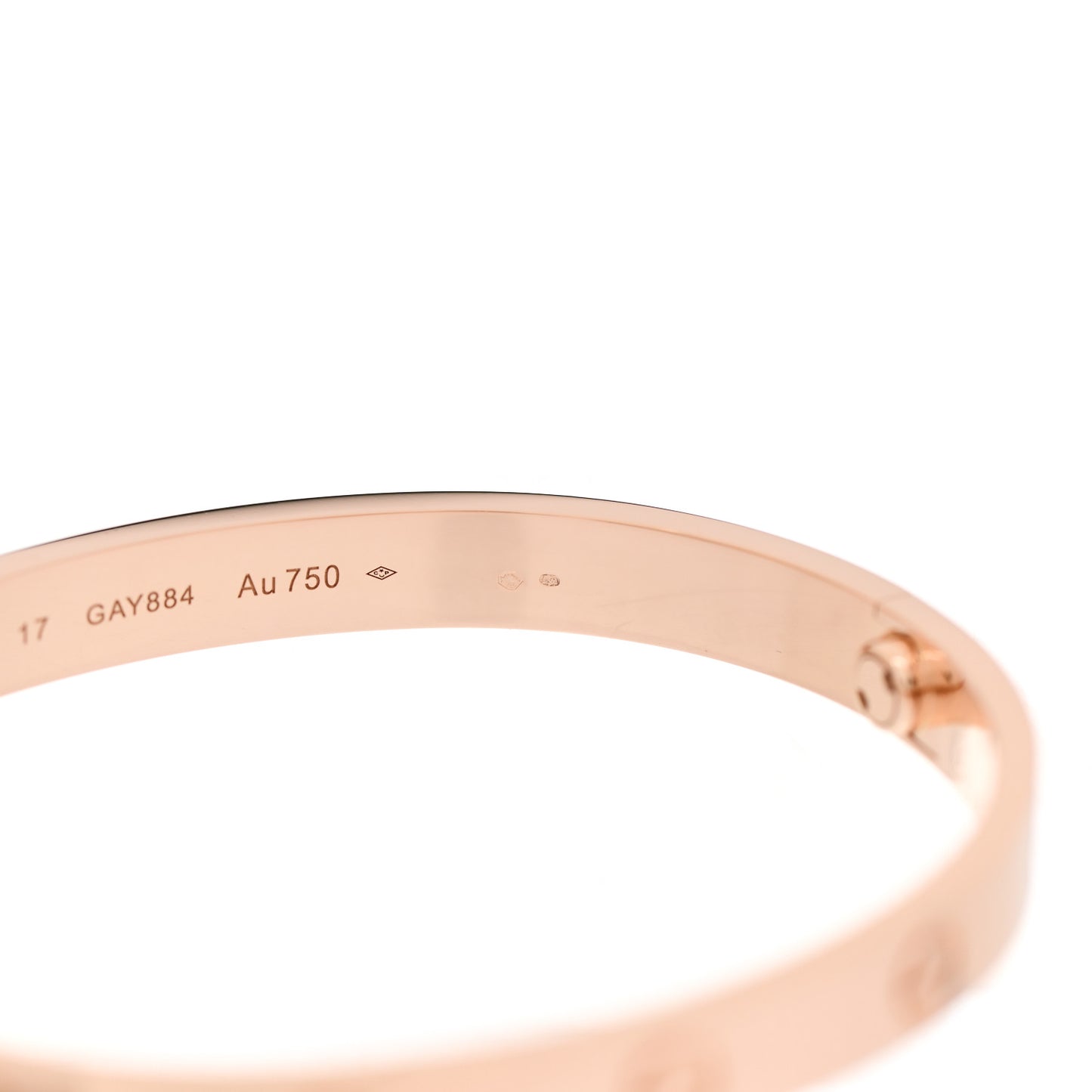 18K Pink Gold LOVE Bracelet 17