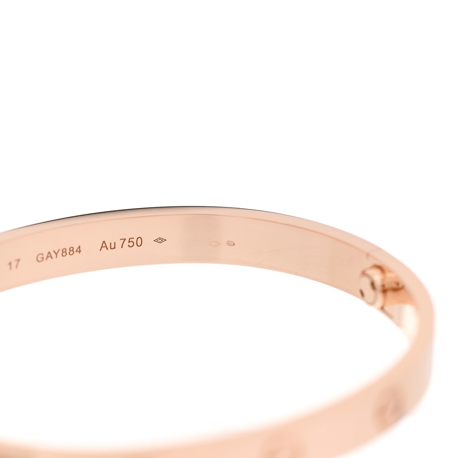 Cartier 18K Pink Gold LOVE Bracelet 17 5 of 7