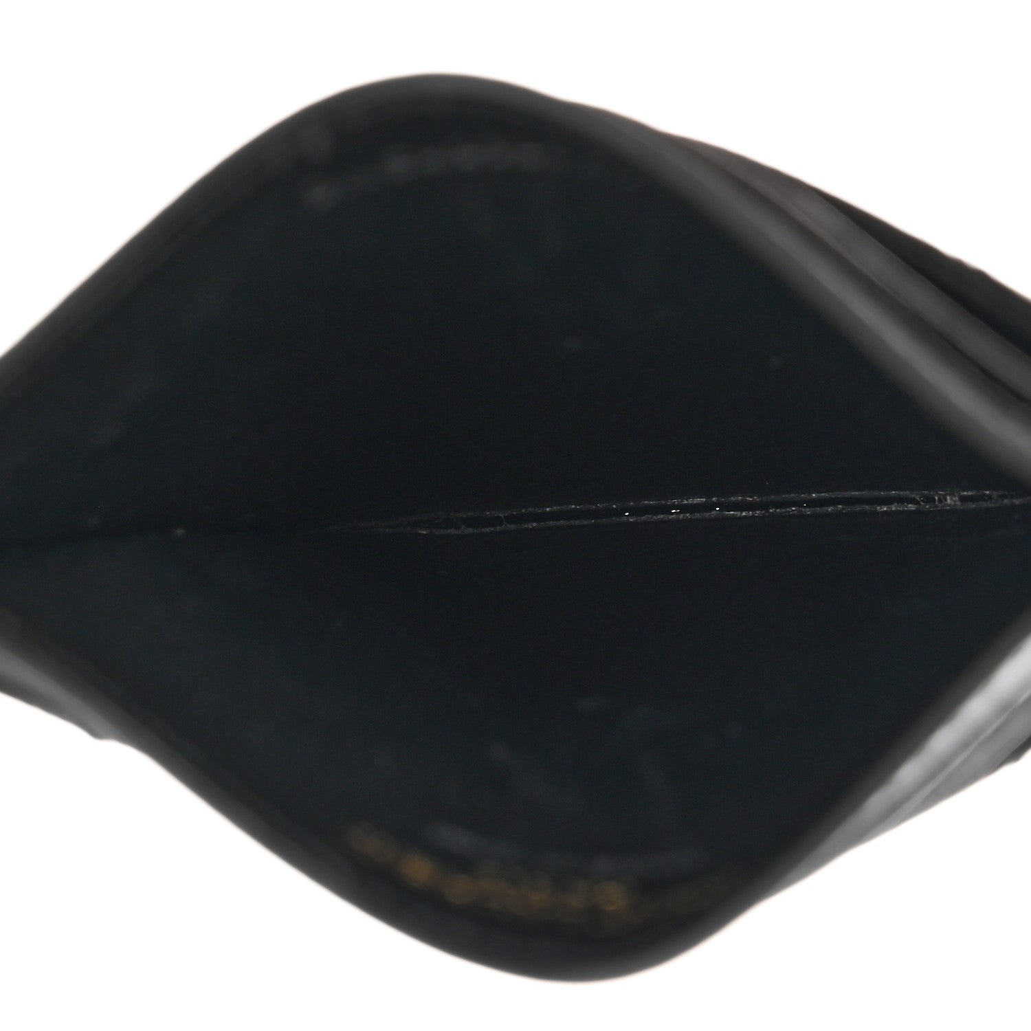 Saint Laurent Grain De Poudre Matelasse Chevron Monogram Credit Card Case Black 5 of 8