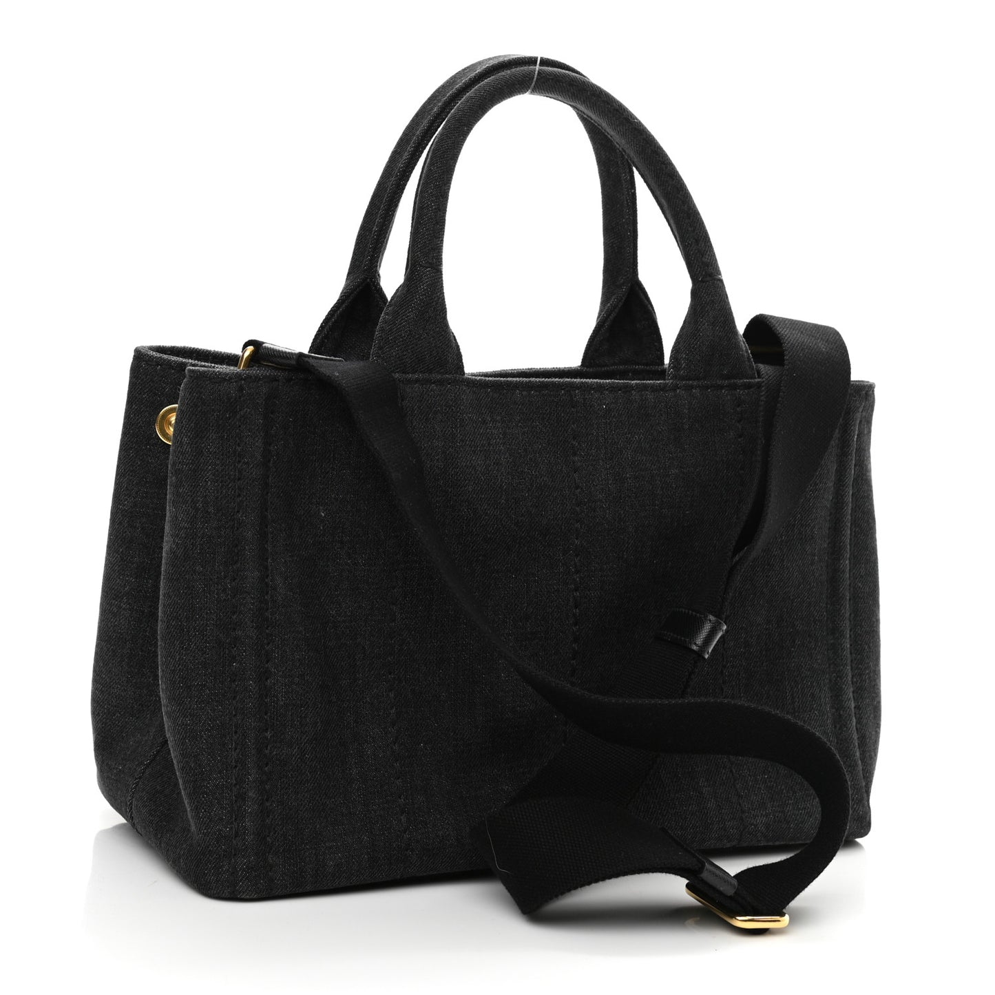 Denim Small Logo Tote Black