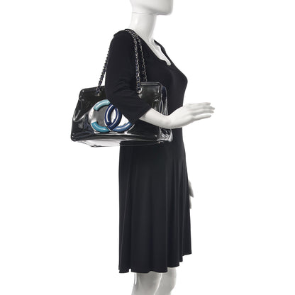 Chanel Vinyl Lipstick Tote Dark Navy Blue 2 of 14