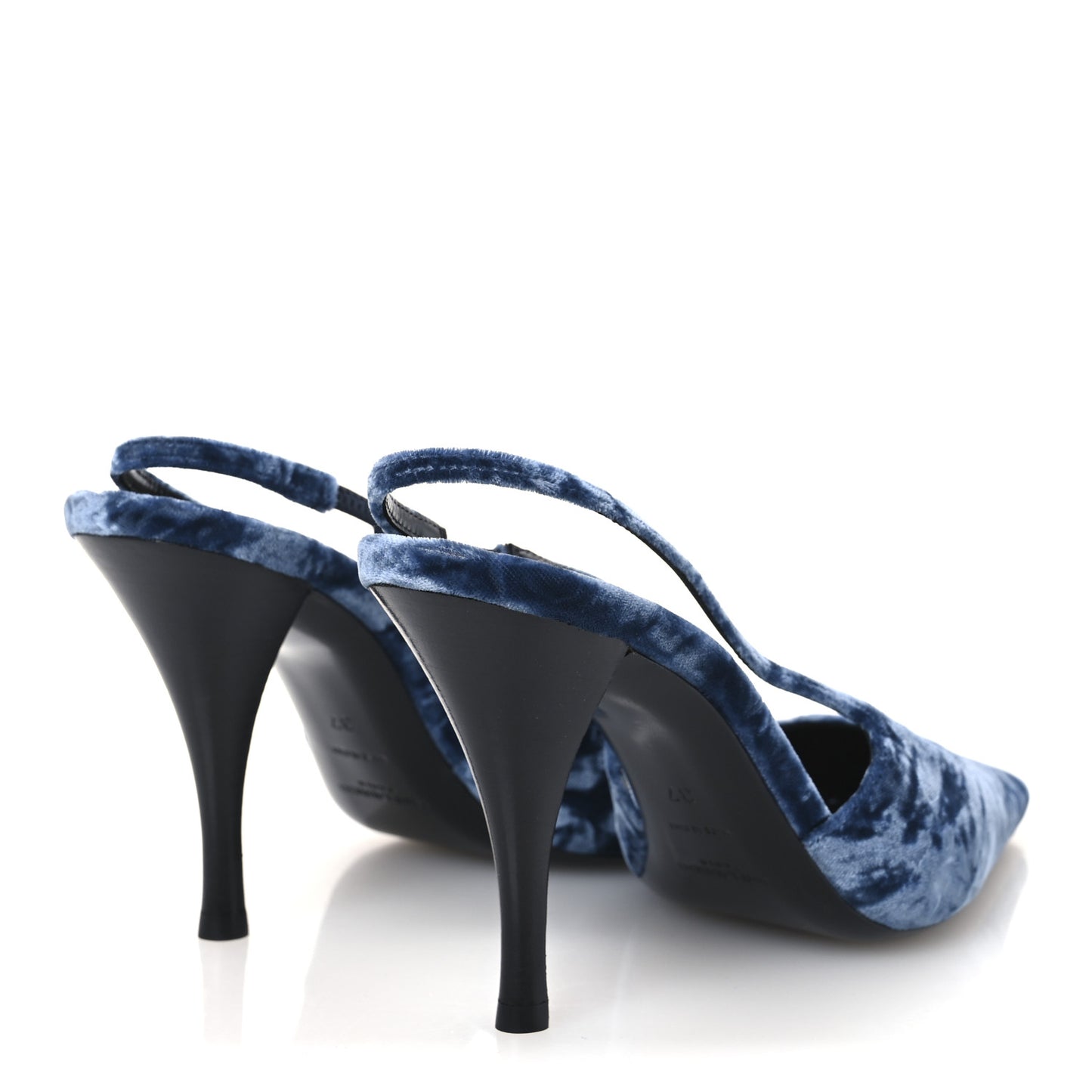 Velluto Mastrop Tom 90 Dream Slingback Pumps 37 Denim