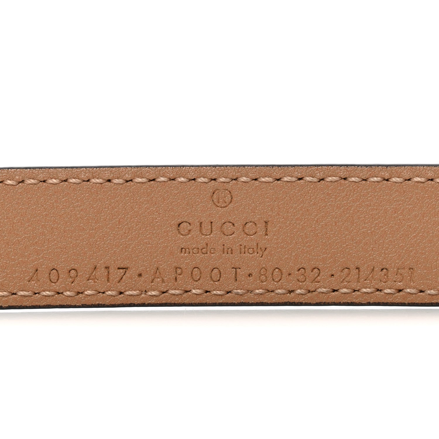 Gucci Moon Calfskin Double G Belt 80 32 Natural Tan 3 of 5