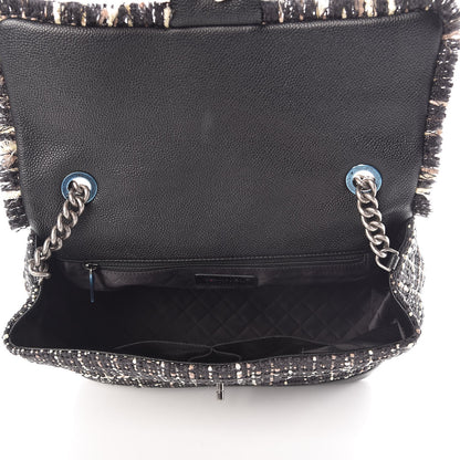 Chanel Tweed Trip Top Handle Flap Black 5 of 10