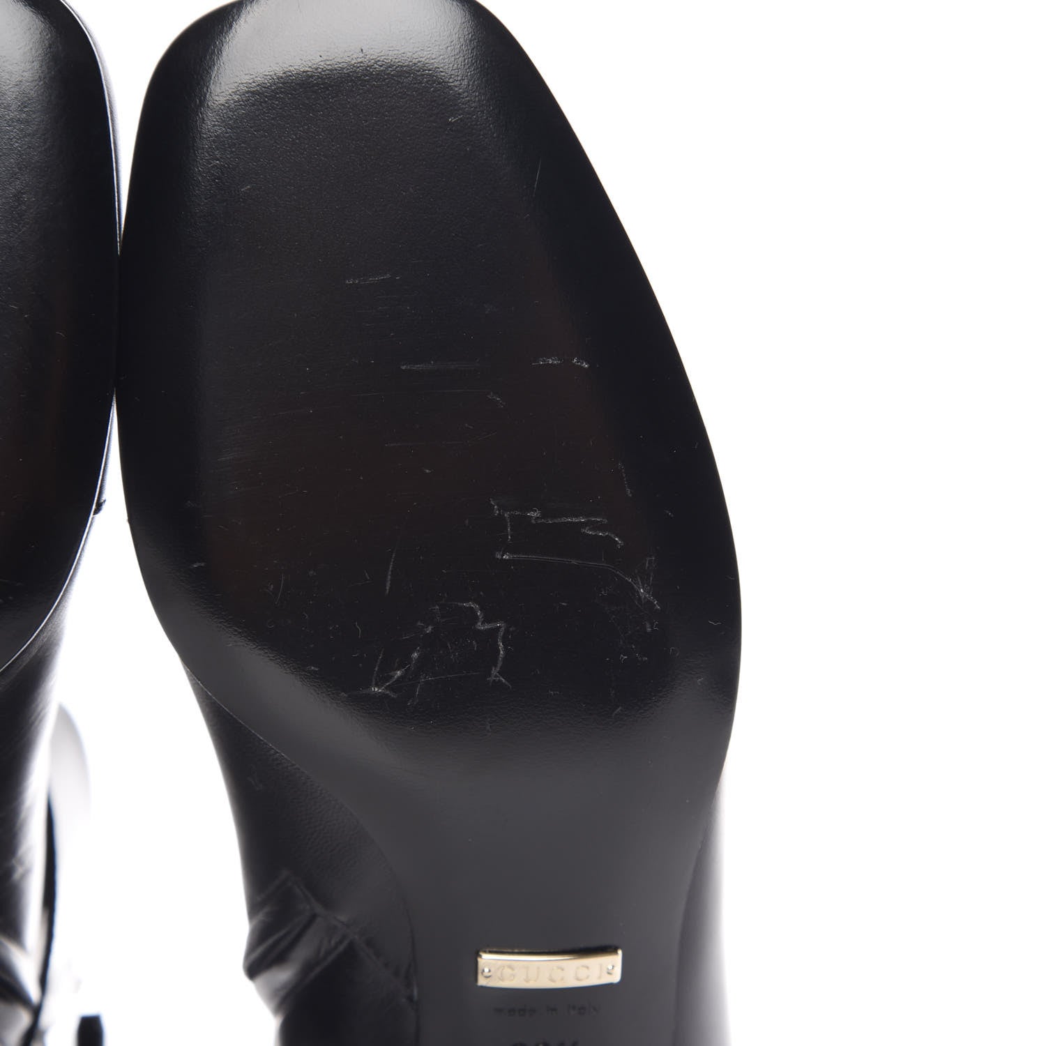 Gucci Malaga Kid Calfskin Soho Boots 36.5 Black 9 of 10