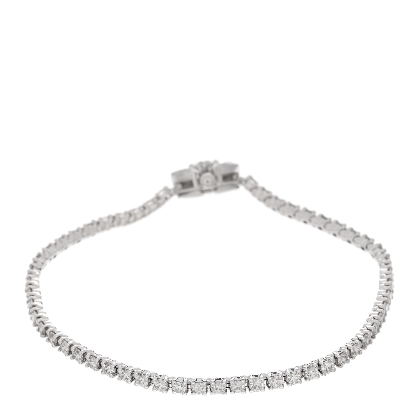 18K White Gold Diamond Fiorever Pave Bracelet S