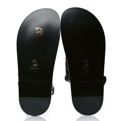 Chanel Lambskin Velcro Dad Sandals 38 Black 4 of 4