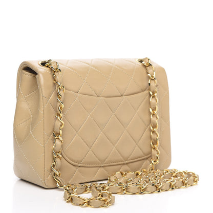 Chanel Lambskin Quilted Mini Square Flap Beige 3 of 12