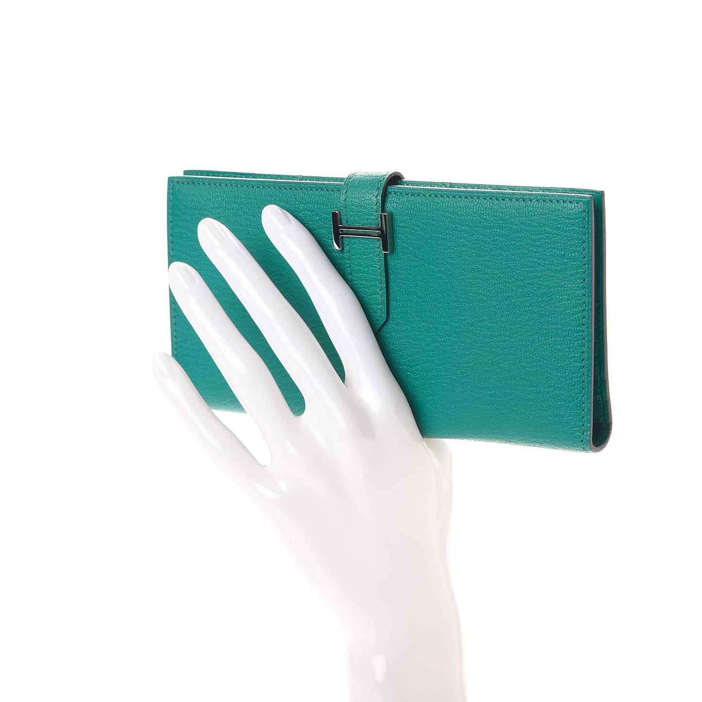 Chevre Mysore Bearn Wallet Bleu Paon