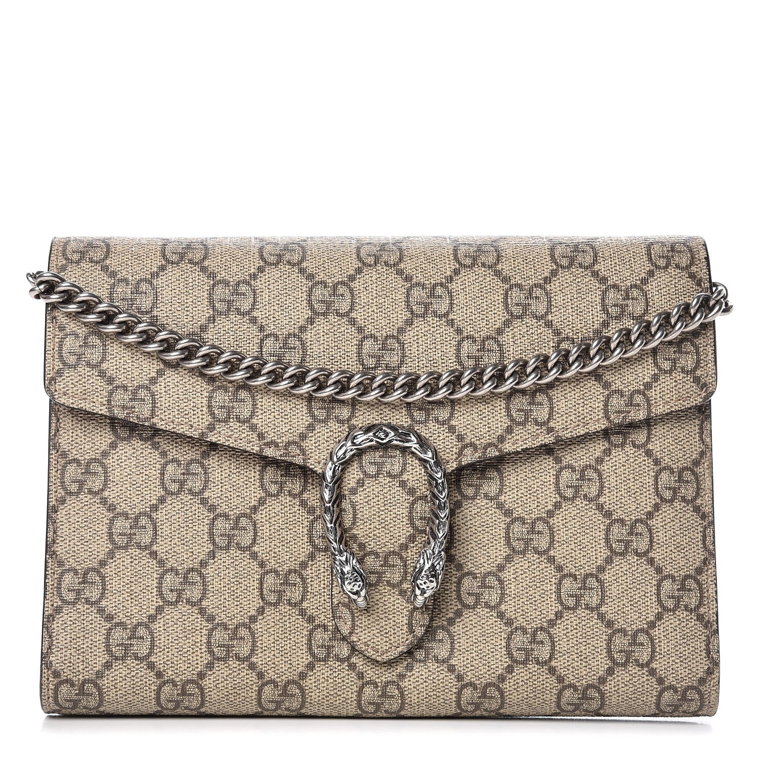 Gucci GG Supreme Monogram Mini Dionysus Chain Wallet Beige Pink 1 of 12