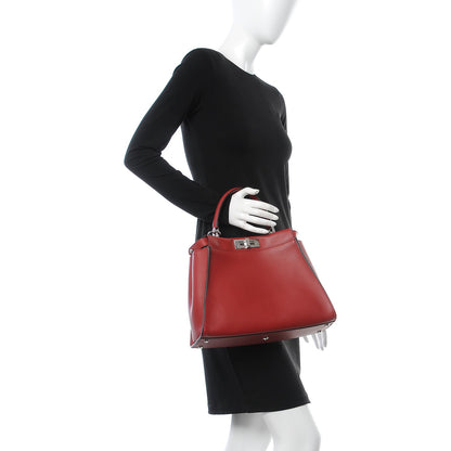 Fendi Vitello Seta Elaphe Crocodile Monster Eyes Medium Peekaboo Iconic Satchel Ribes Naturale 2 of 7