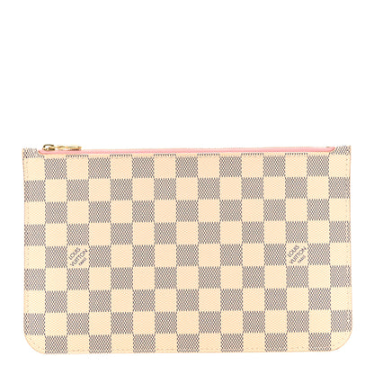 Louis Vuitton Damier Azur Neverfull MM GM Pochette Rose Ballerine 1 of 6
