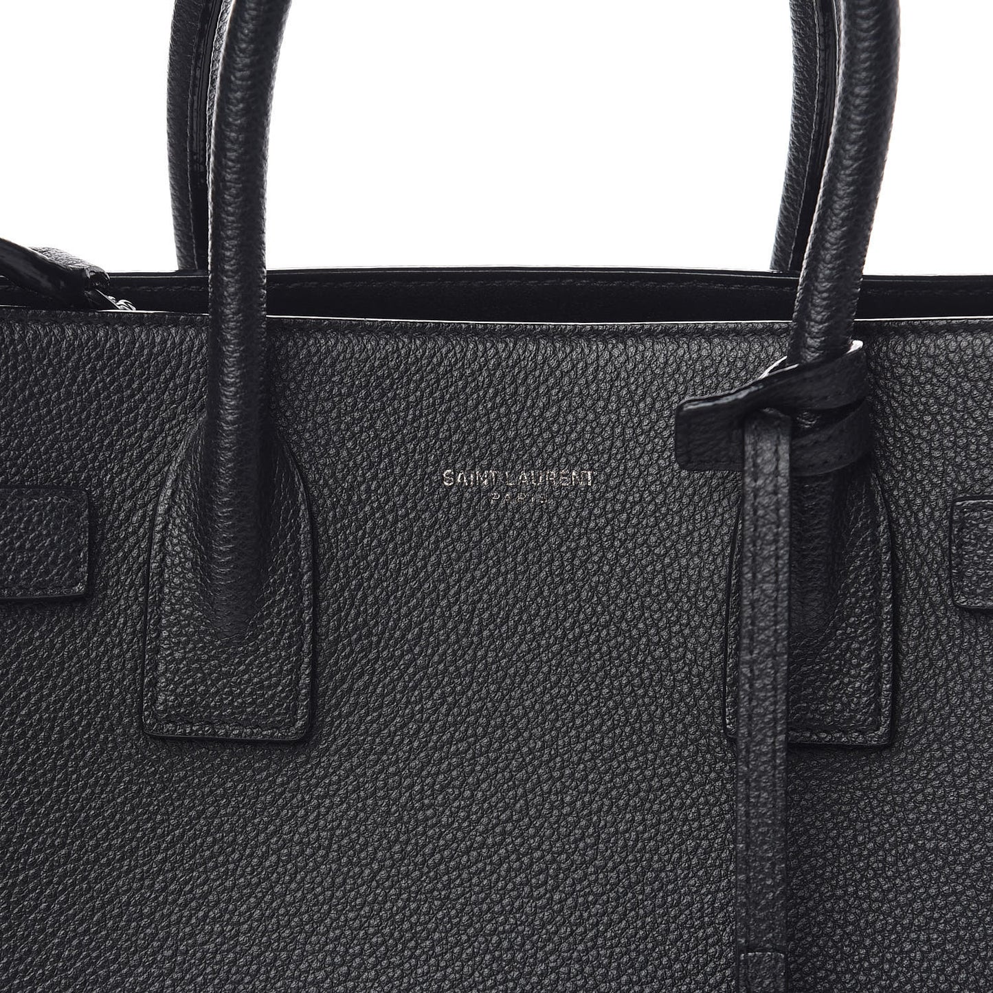 Grained Calfskin Baby Sac De Jour Black