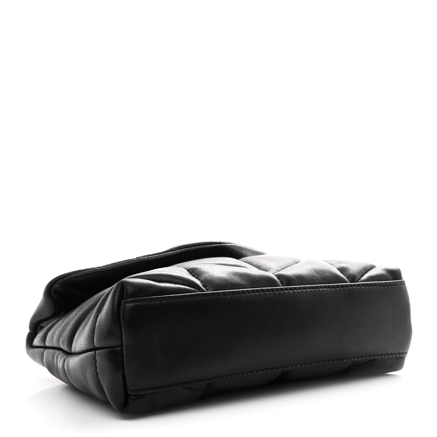 Saint Laurent Lambskin Monogram Loulou Puffer Pouch Clutch Black 5 of 8