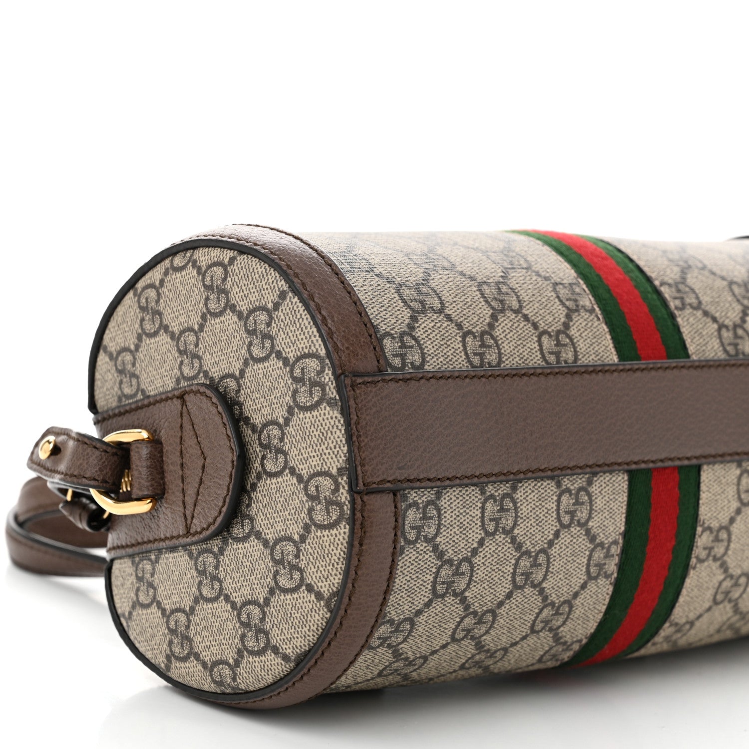 Gucci GG Supreme Monogram Web Small Ophidia Boston Bag Beige New Acero 9 of 10