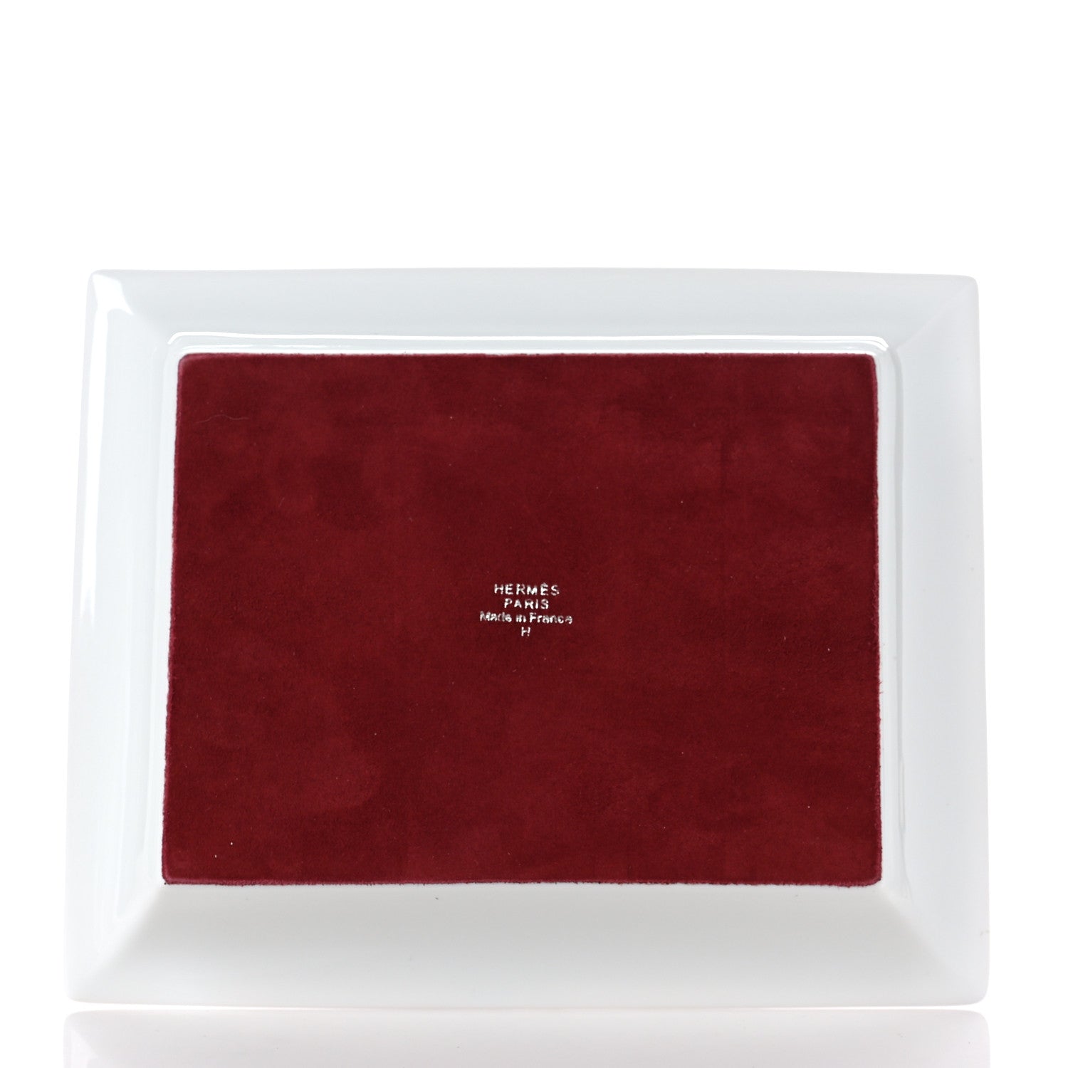 Hermes Porcelain H Deco Change Tray Rouge 3 of 4