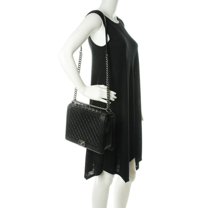 Chanel Lambskin Quilted Large Boy Flap Black 2 of 7