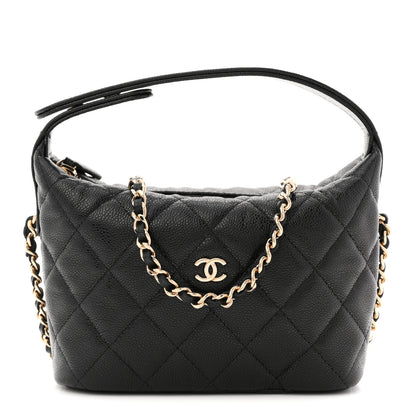 Chanel Caviar Quilted Hobo Clutch With Chain  Black 1 of 11