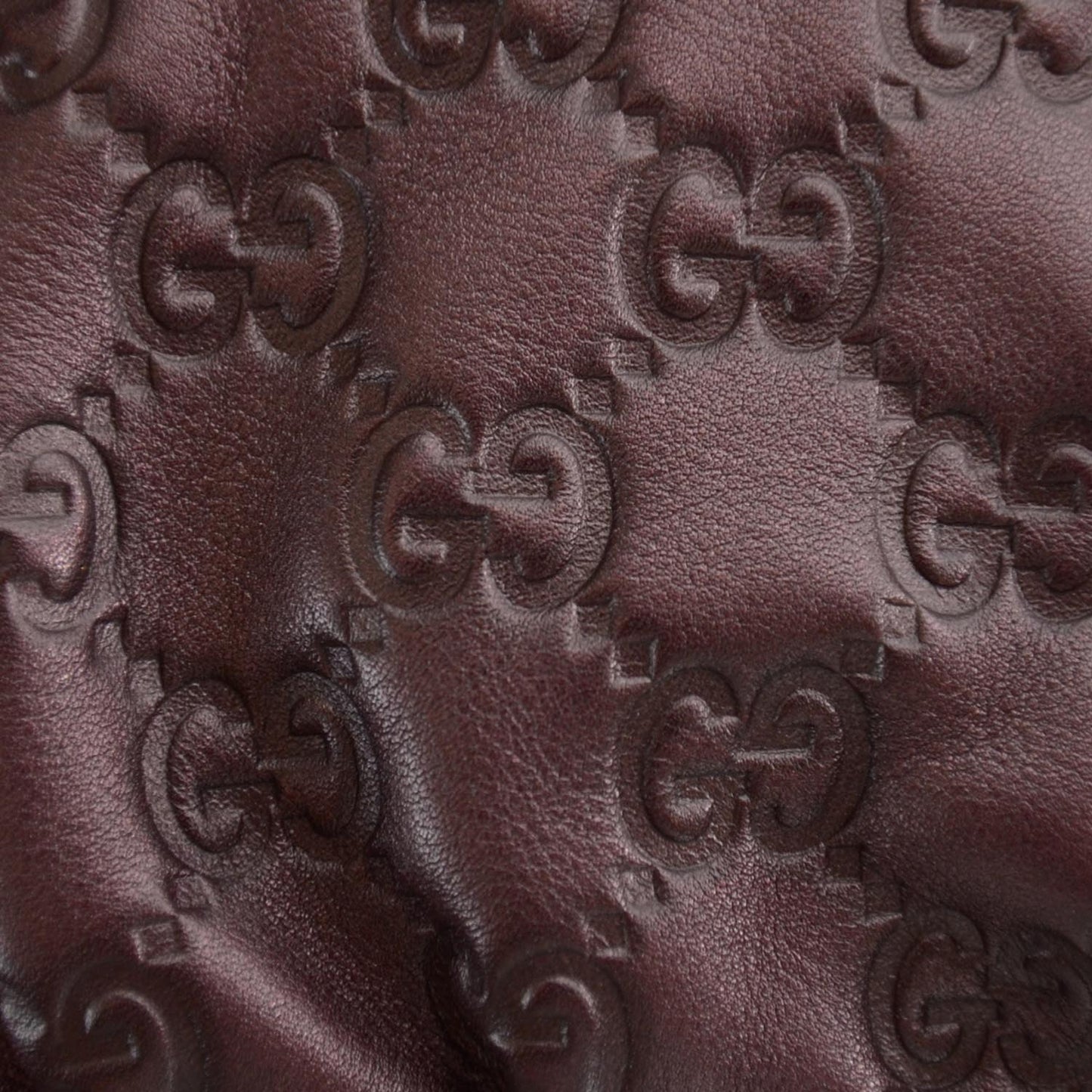 Guccissima D Gold Wristlet Bordeaux