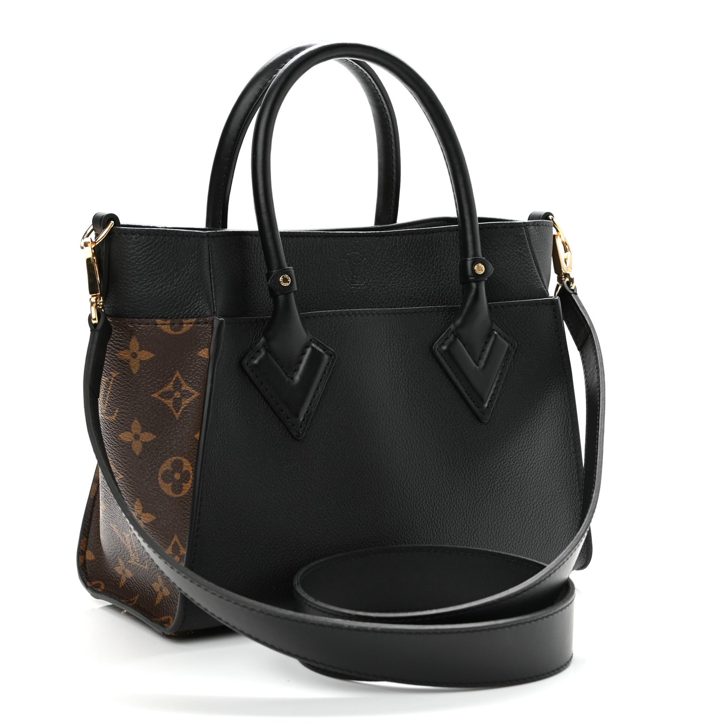 Calfskin Monogram On My Side PM Black