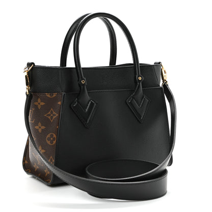 Louis Vuitton Calfskin Monogram On My Side PM Black 3 of 10