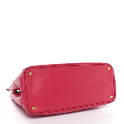 Prada Saffiano Lux Large Double Zip Tote Peonia 4 of 9