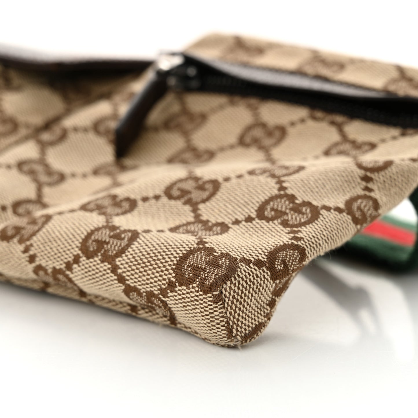 Monogram Web Belt Bag Dark Brown