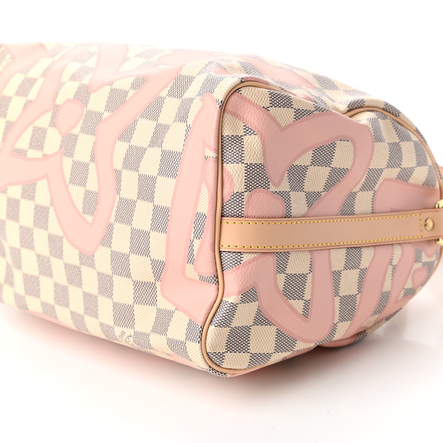 Louis Vuitton Damier Azur Tahitienne Speedy Bandouliere 30 Rose Ballerine 8 of 12