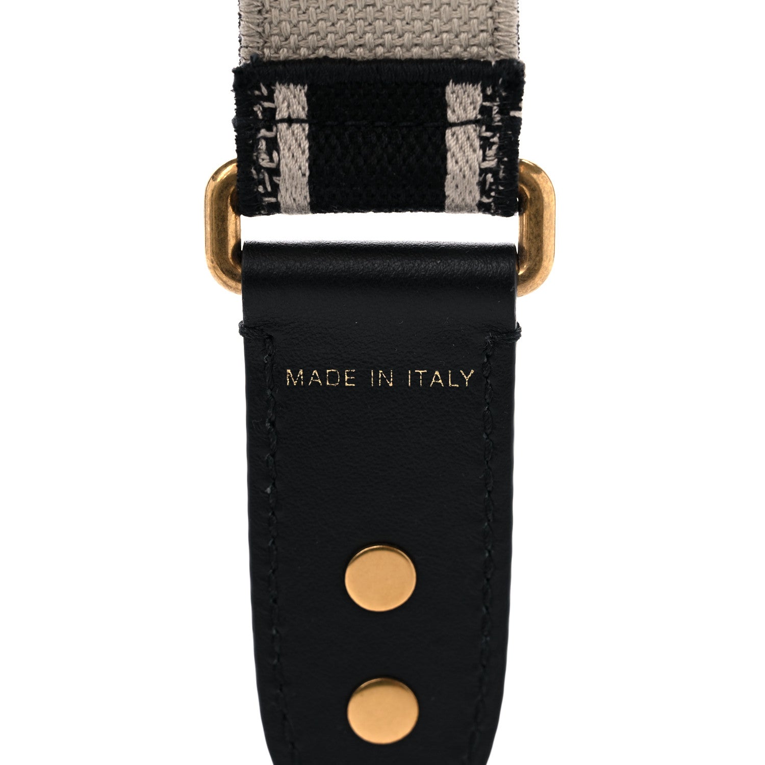 Christian Dior Canvas Embroidered Shoulder Strap Black 3 of 4