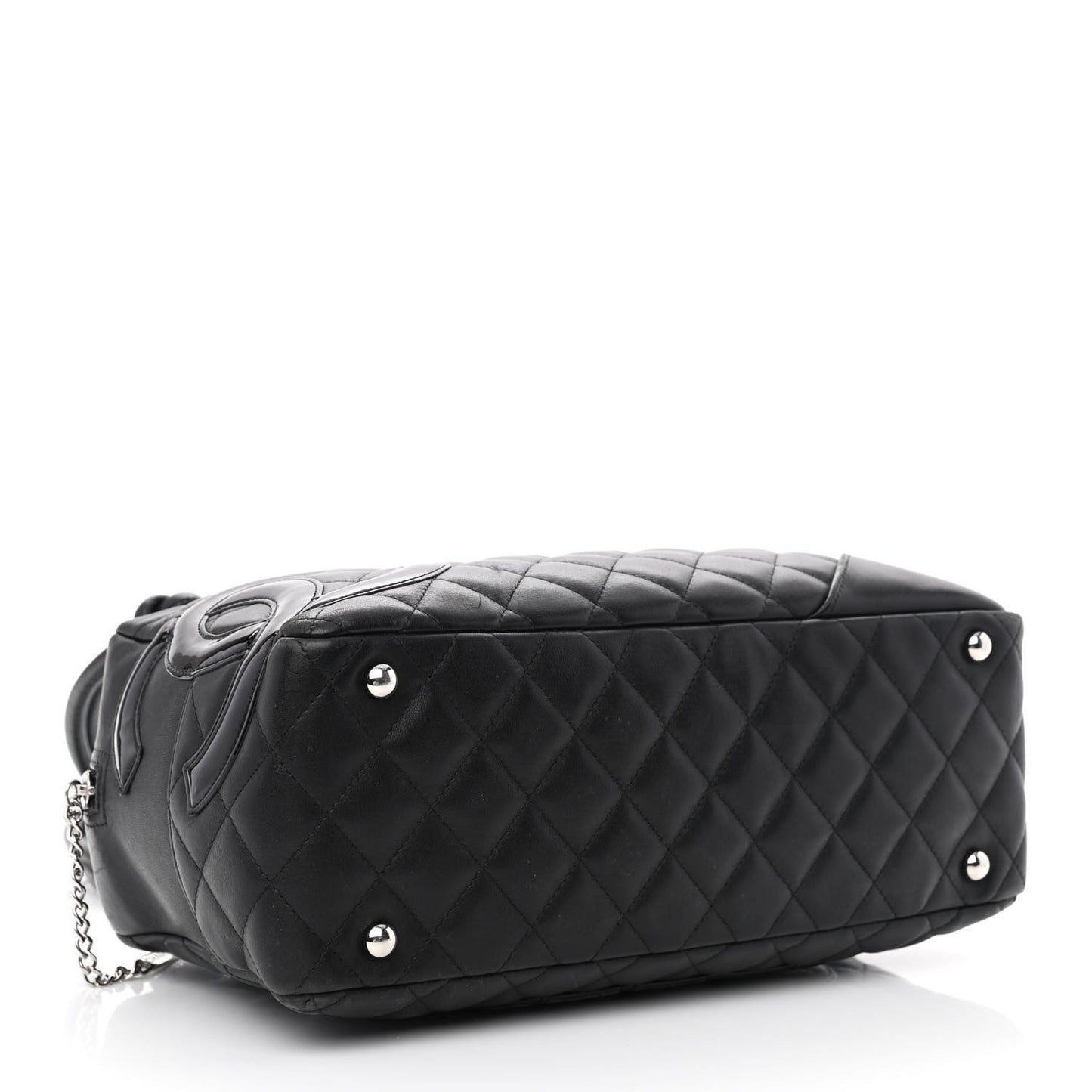 Calfskin Quilted Large Cambon Bowler Black
