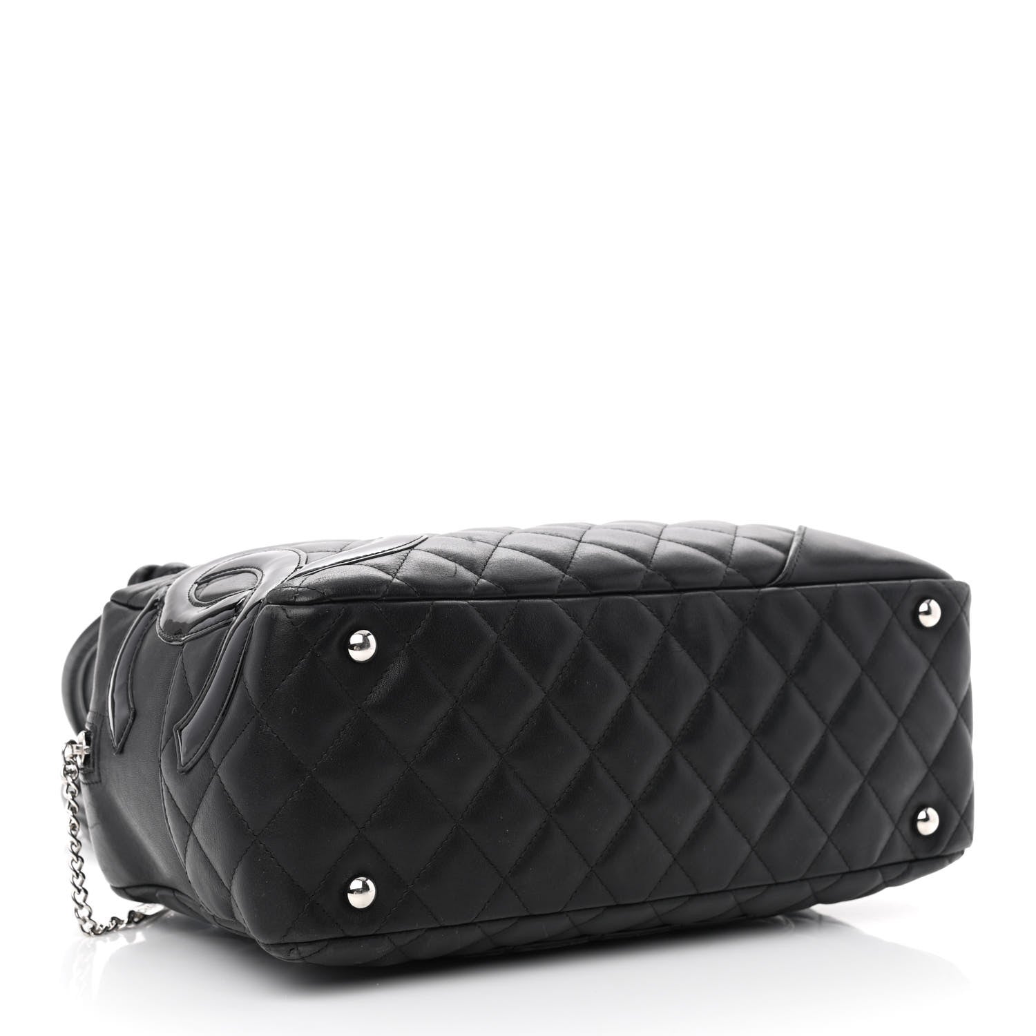 Chanel Calfskin Quilted Large Cambon Bowler Black 4 of 14