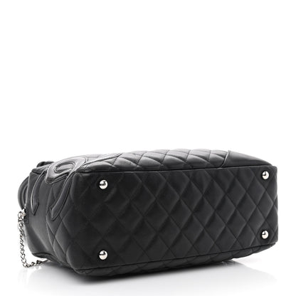 Chanel Calfskin Quilted Large Cambon Bowler Black 4 of 14