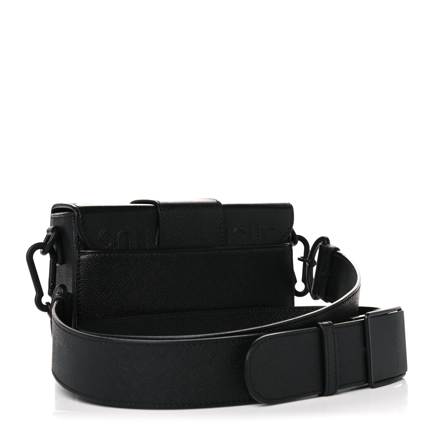 Ultra Matte Grained Calfskin 30 Montaigne Box Bag Black