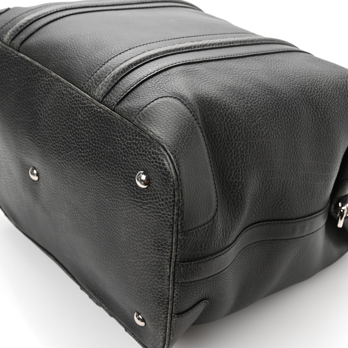 Pebbled Calfskin Carry On Duffle Grey