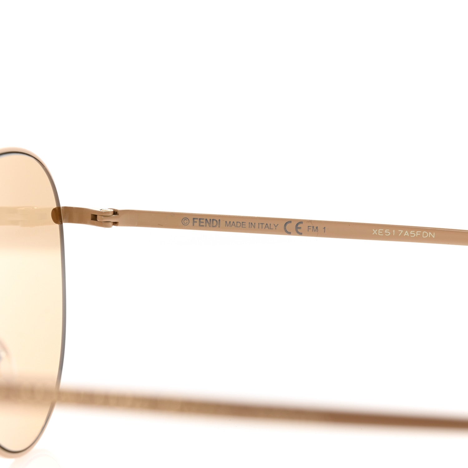 Fendi Metal Aviator Sunglasses FF 0379/G/S Gold 6 of 9