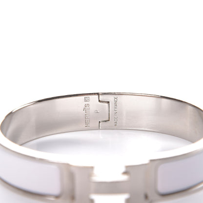 Hermes Enamel Narrow Clic Clac H Bracelet PM White 4 of 5
