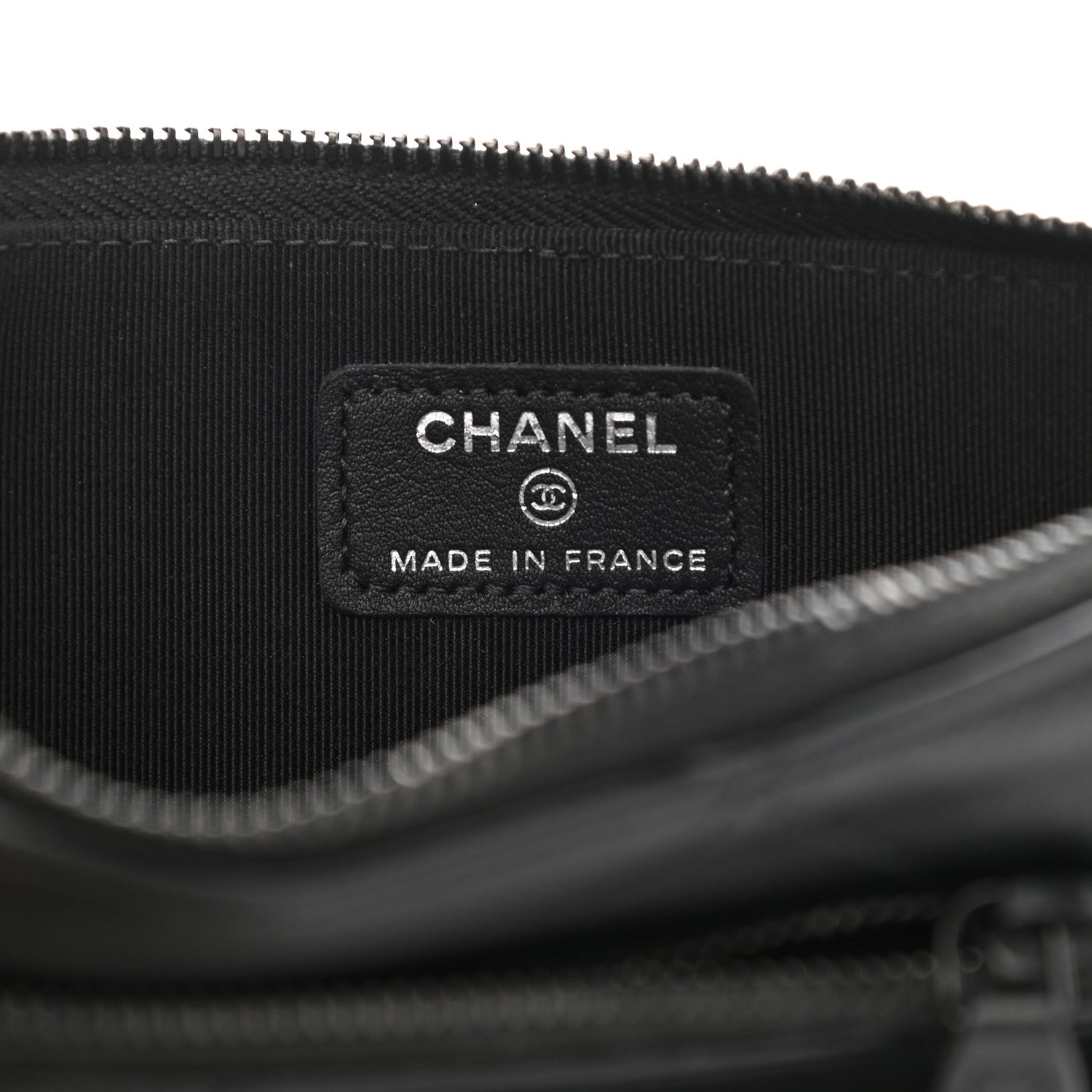 Chanel Lambskin Quilted Cosmetic Case With Strap So Black 6 of 7