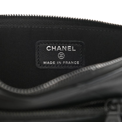 Chanel Lambskin Quilted Cosmetic Case With Strap So Black 6 of 7